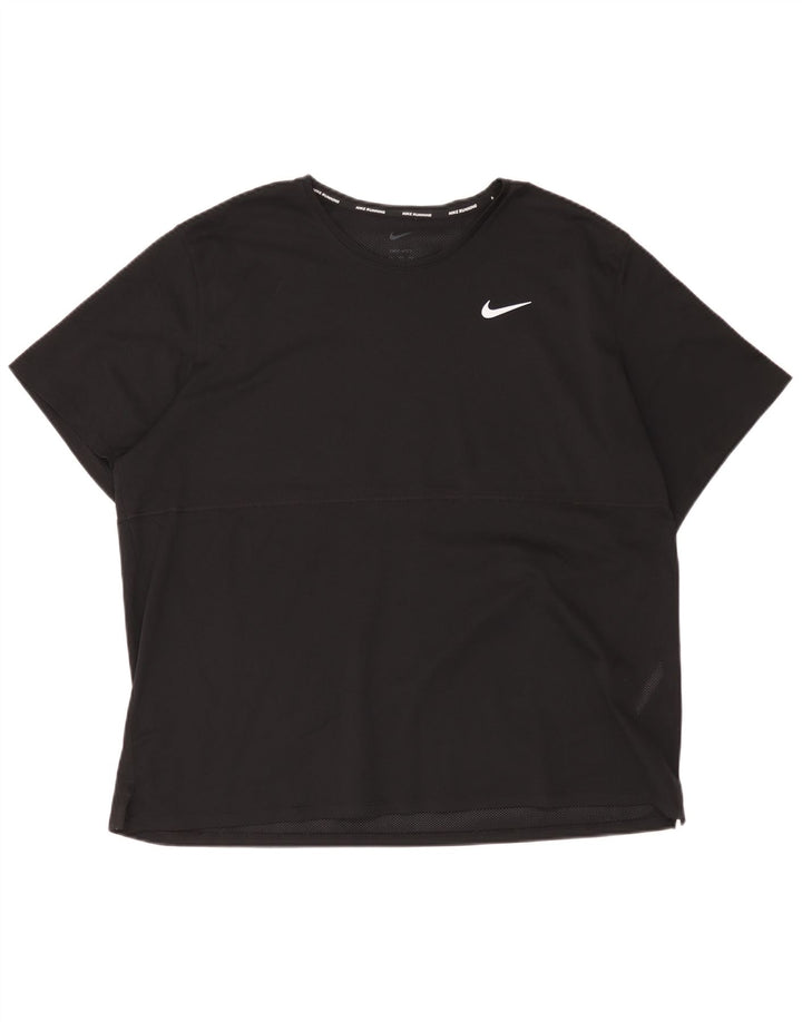 Nike Herren Dri Fit T-Shirt Top 2XL Schwarz Polyester