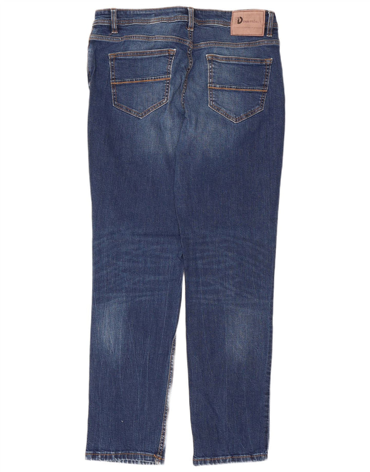 Dack's Herren Slim Jeans IT 50 Large W32 L30 Blaue Baumwolle