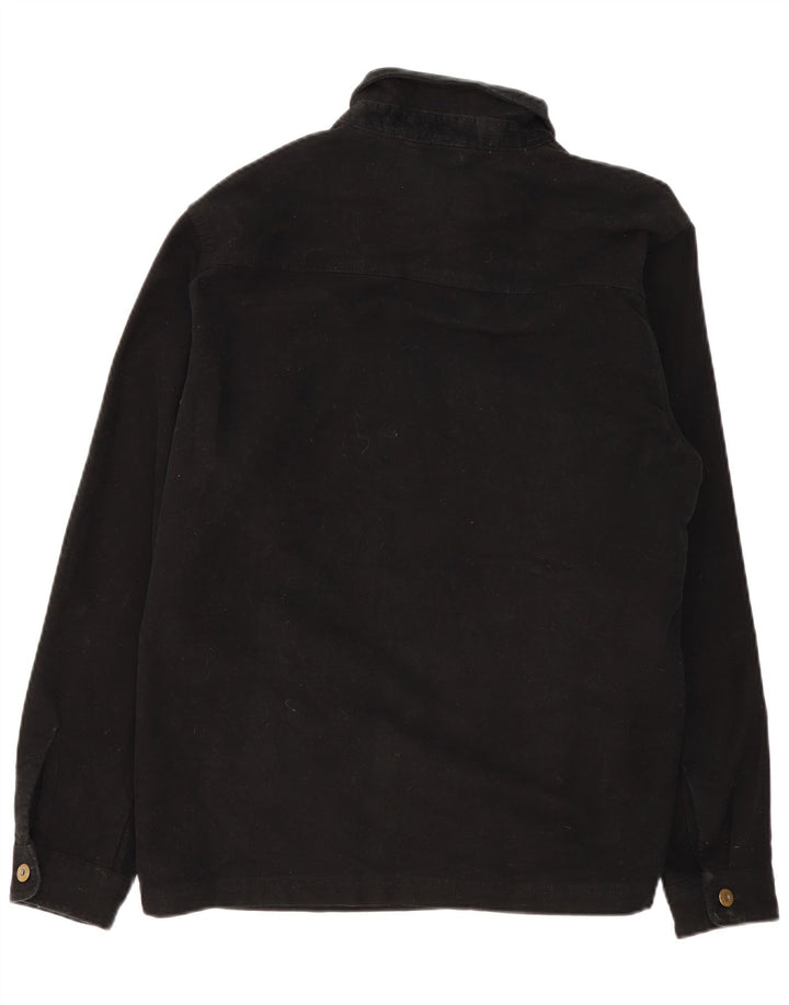 SUPERDRY Herren Bomberjacke UK 40 Große schwarze Baumwolle