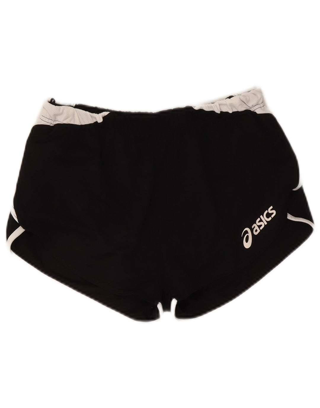 Asics Damen Graphic Sport Shorts UK 10 Small Schwarzes Colourblock-Polyester