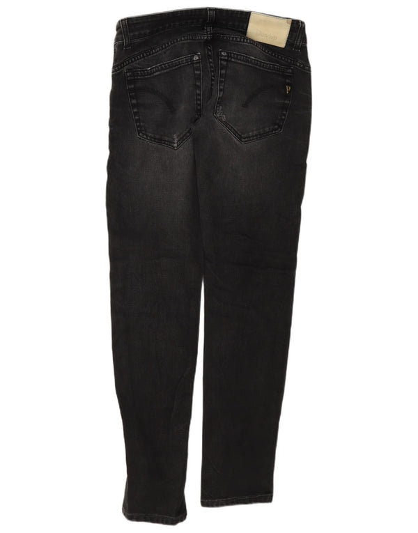 Dondup Damen Distressed Slim Fit Jeans W28 L31 Schwarze Baumwolle