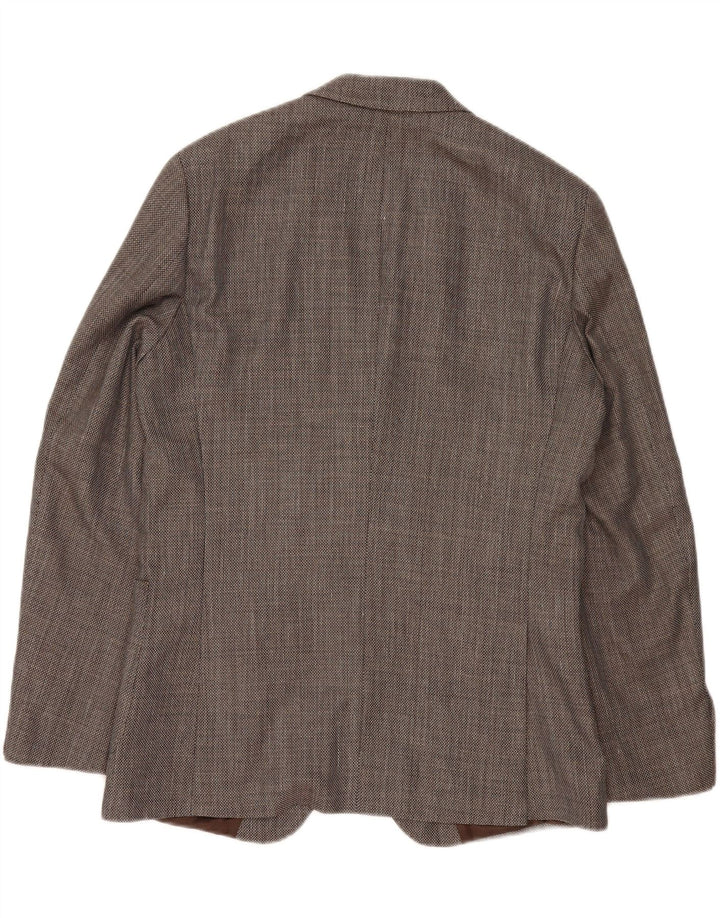TOMMY HILFIGER Herren maßgeschneiderte 2-Knopf-Blazerjacke IT 52 XL graue Wolle