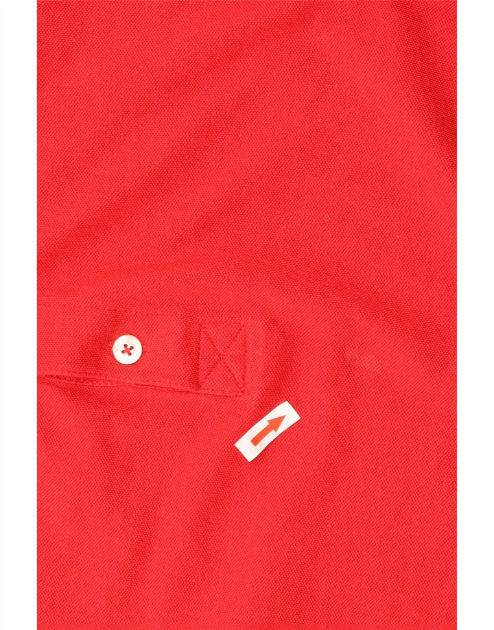 Kappa Herren-Poloshirt, groß, rot gestreift