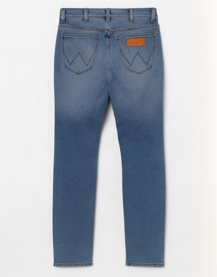 Wrangler Herren Larston Slim Jeans W28 L32 Blaue Baumwolle