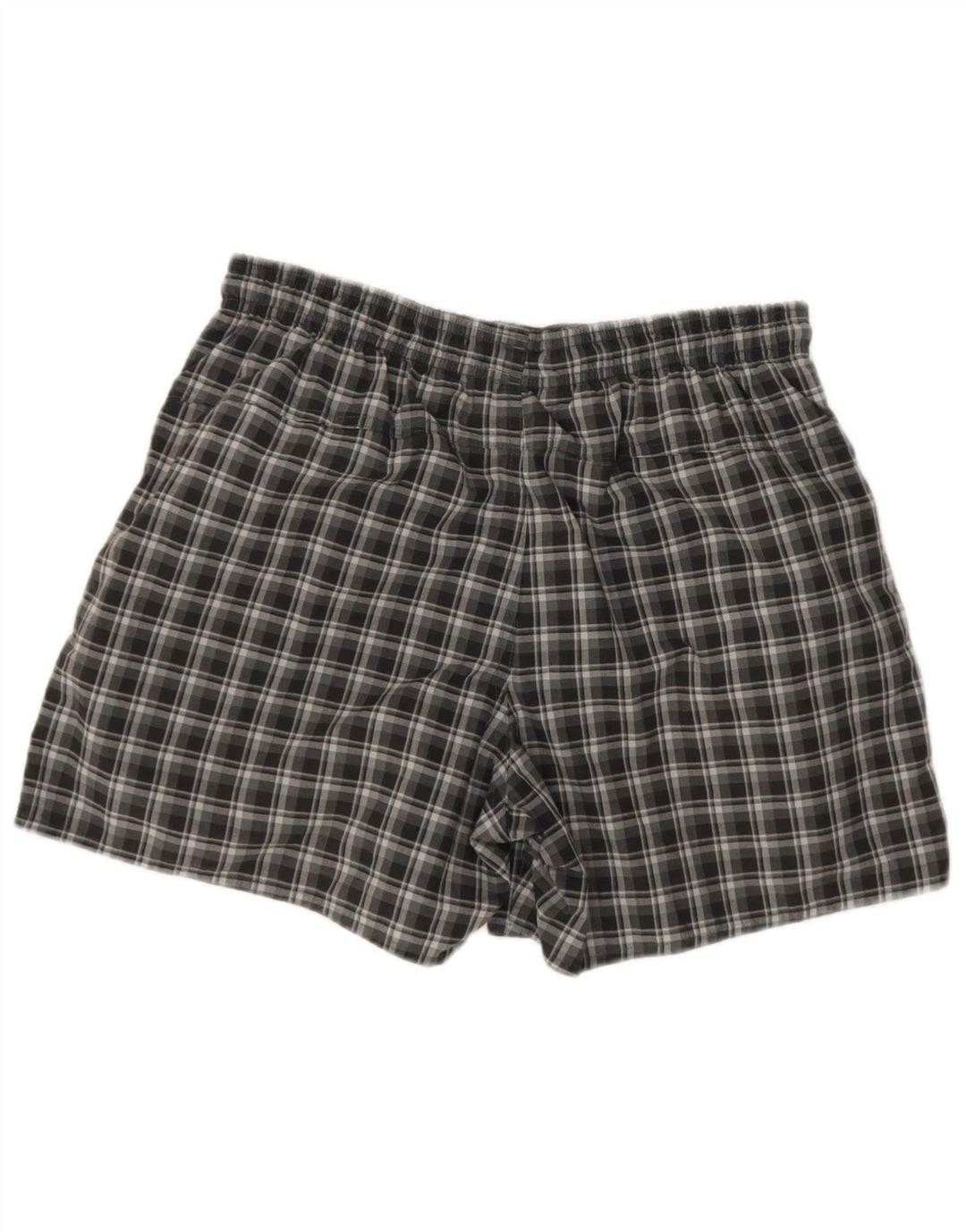 Adidas Herren Badeshorts mittelgrau kariertes Polyester