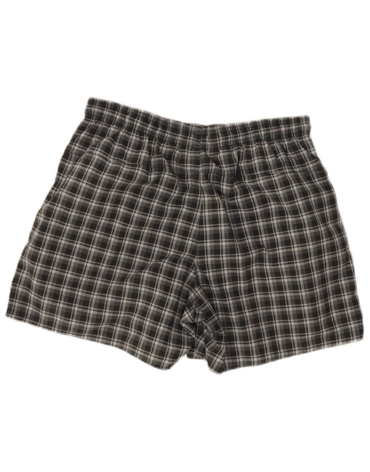 Adidas Herren Badeshorts mittelgrau kariertes Polyester