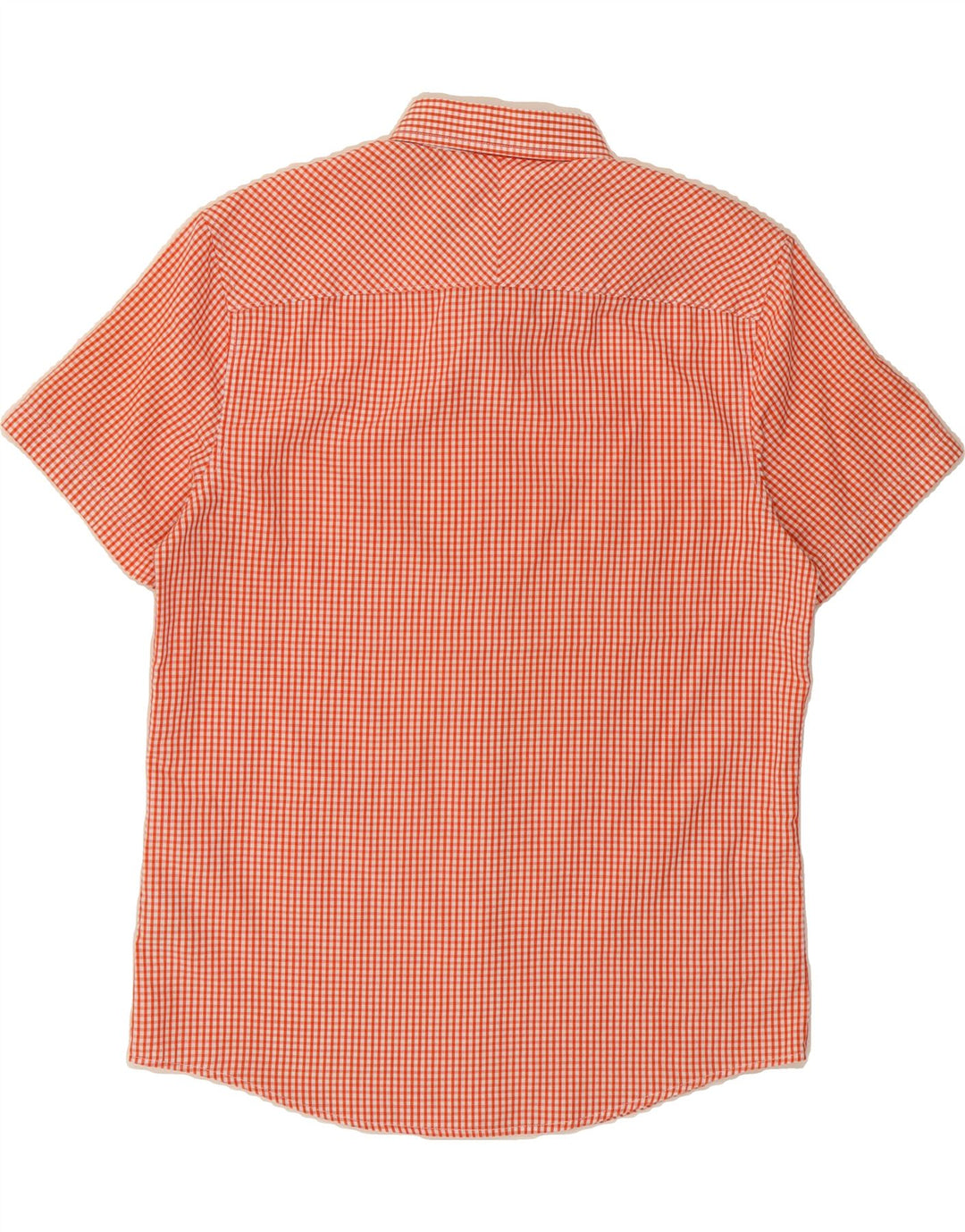 PENGUIN Mens Heritage Slim Fit Short Sleeve Shirt Medium Red Gingham Vintage Penguin and Second-Hand Penguin from Messina Hembry 