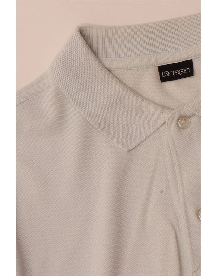 Kappa Herren-Poloshirt aus mittelweißer Baumwolle