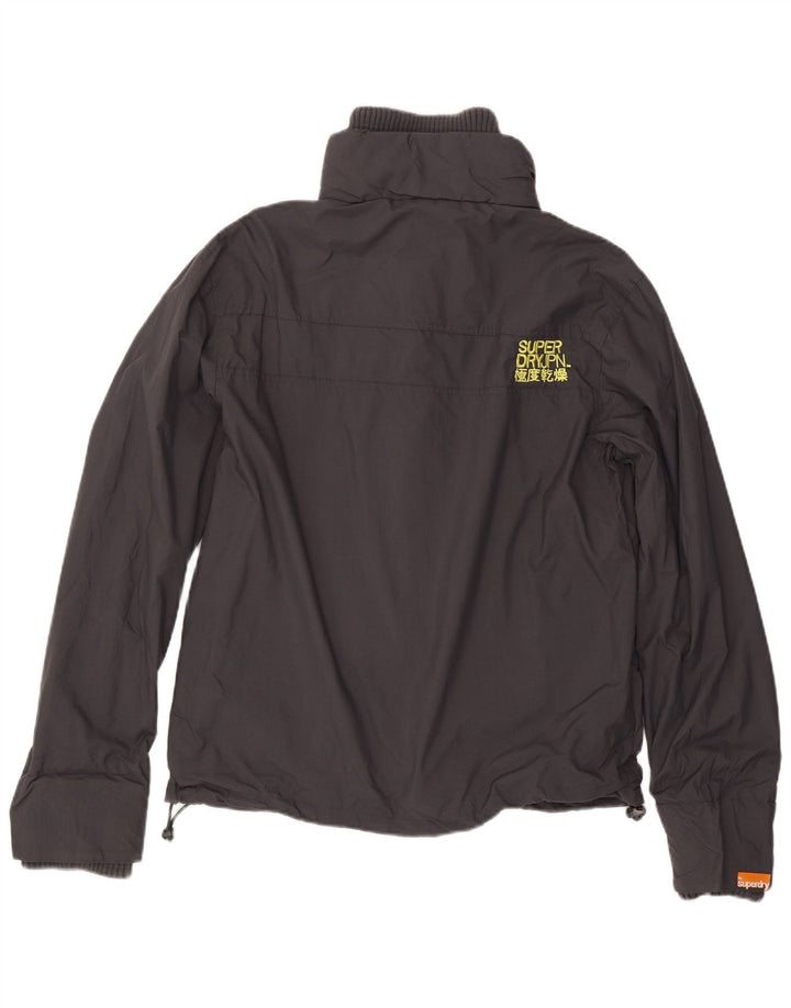 Superdry Herren-Regenjacke mit Grafik, UK 42 XL, graues Nylon