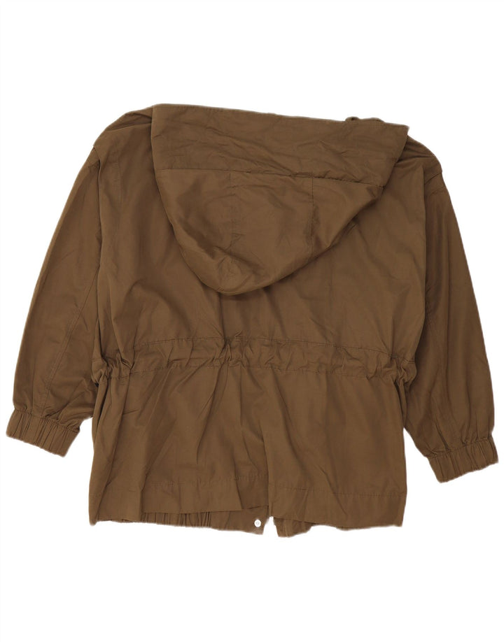 ZARA Herren-Bomberjacke, übergroß, mit Kapuze, UK 38, mittleres Khaki, Polyester