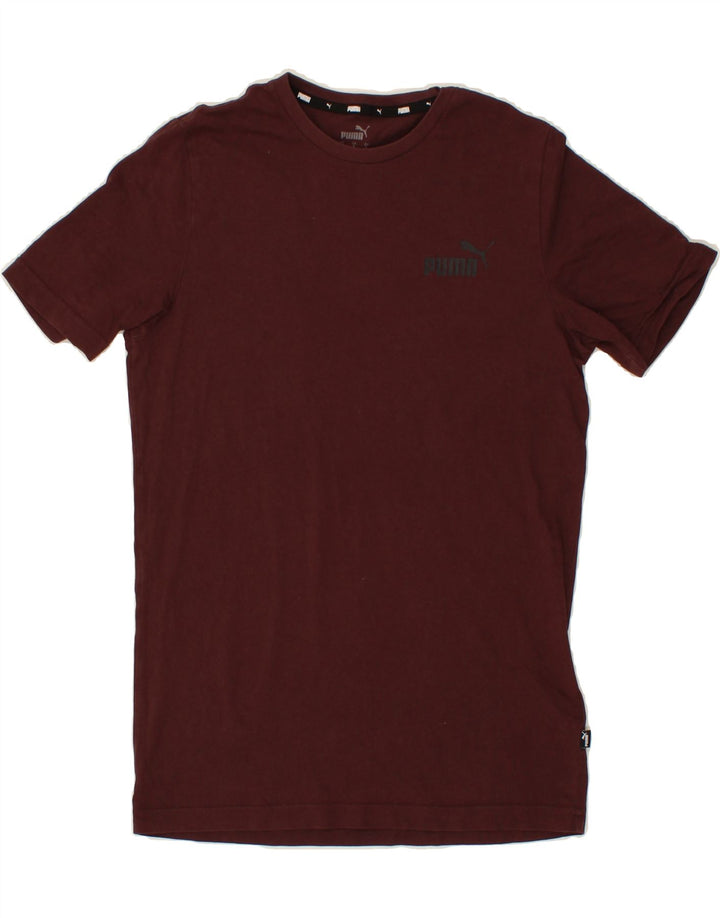 PUMA Mens T-Shirt Top Small Burgundy Cotton Vintage Puma and Second-Hand Puma from Messina Hembry 