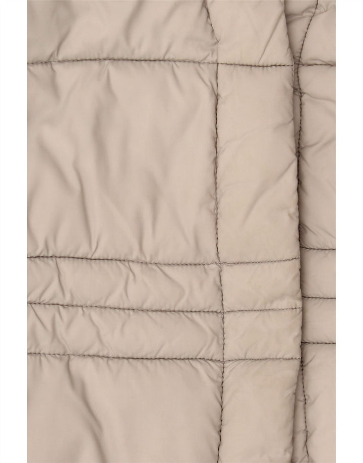 GUESS Damen Wattierte Jacke UK 16 Large Beige Polyester