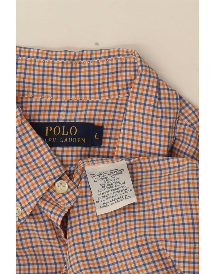 Polo Ralph Lauren Herrenhemd, groß, mehrfarbig, Gingham-Baumwolle