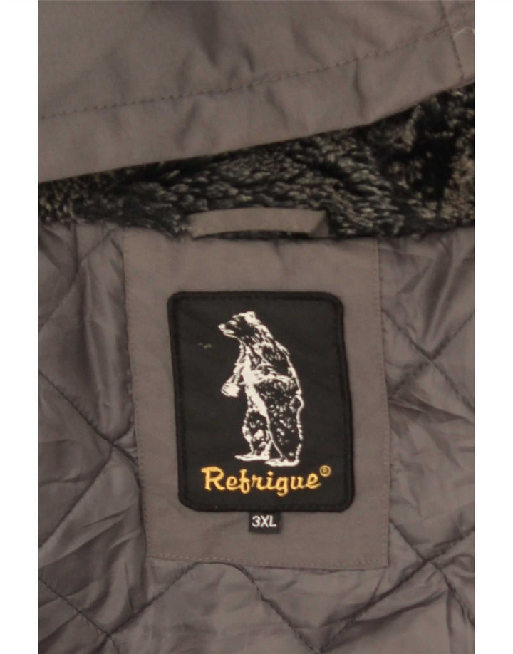 Refrigiwear Herren-Parka mit Kapuze, UK 46, 3XL, Grau