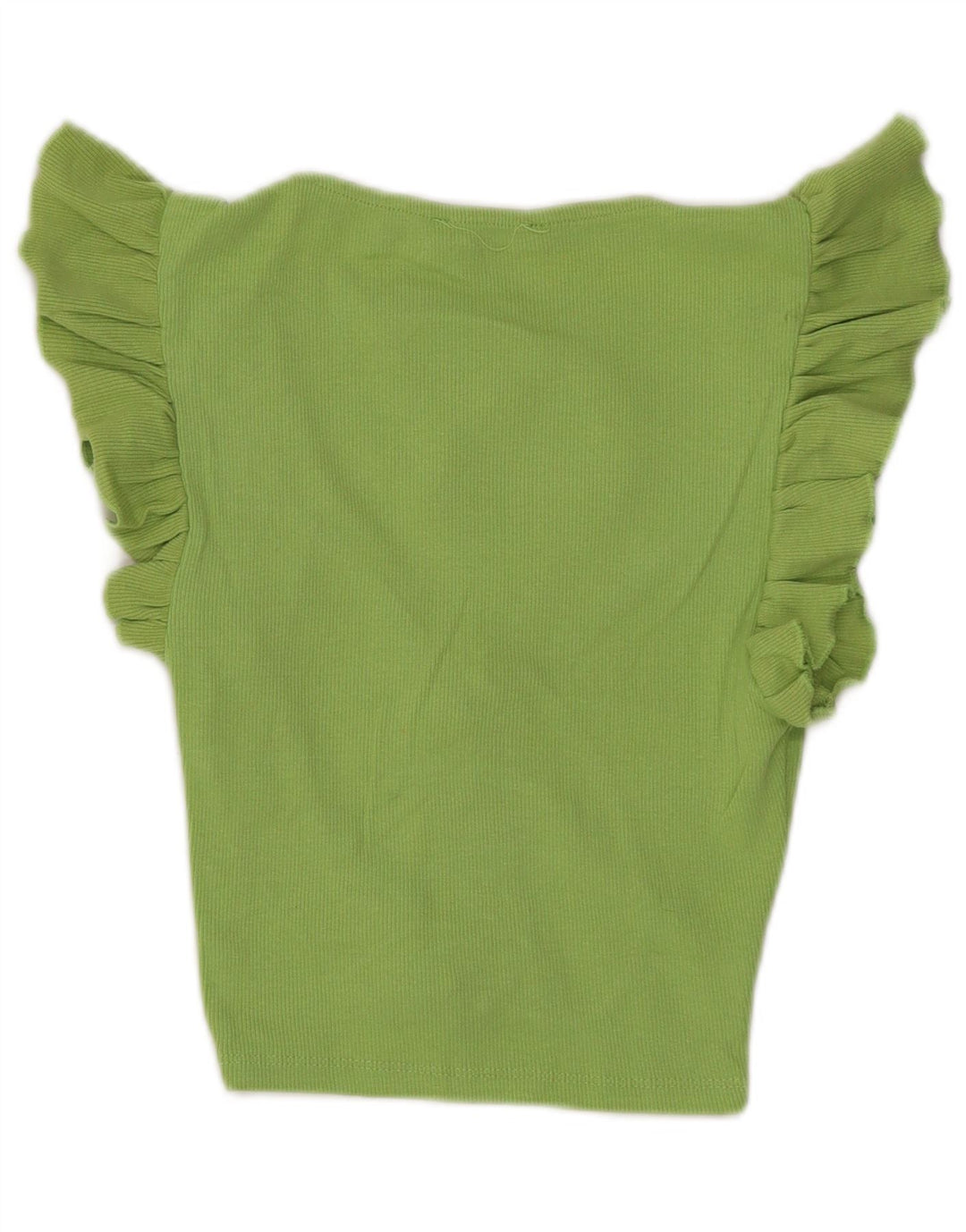 Zara Damen Crop Bluse Top UK 8 Small Grün
