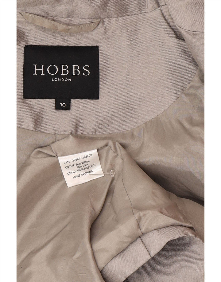 Hobbs Damenmantel UK 10 Small Graue Wolle