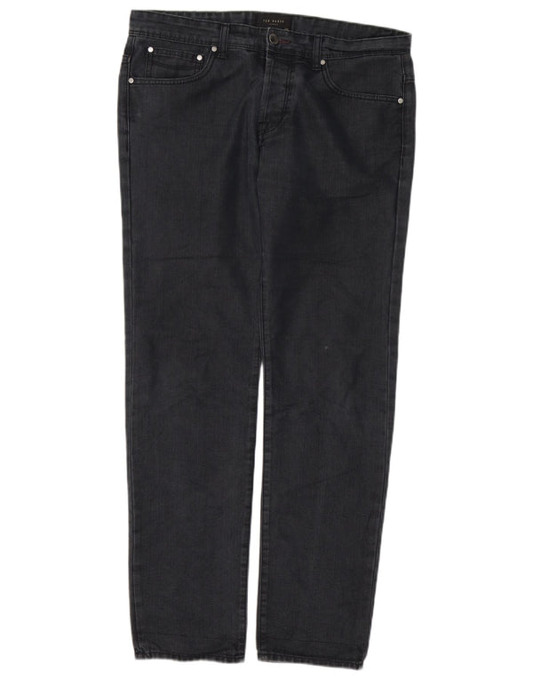 Ted Baker Herren Straight Jeans W32 L30 Schwarz