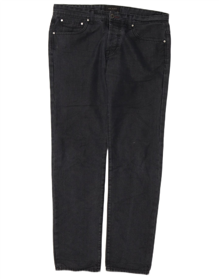 Ted Baker Herren Straight Jeans W32 L30 Schwarz