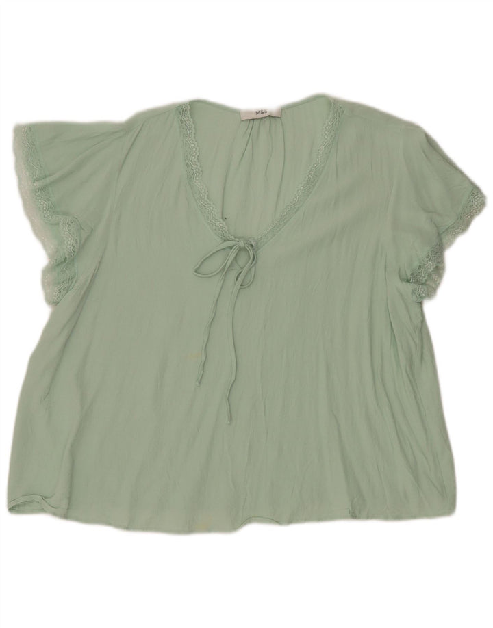 Marks & Spencer Damen Bluse Top UK 16 Large Grün