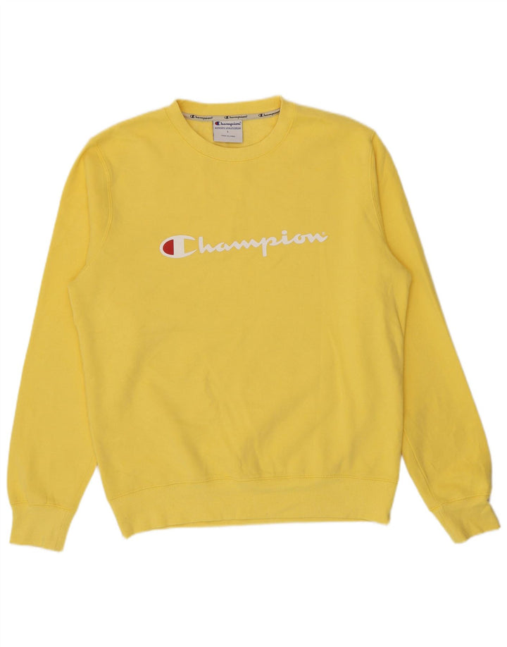 Champion Herren-Sweatshirt mit Grafik, groß, aus Baumwolle, Gelb