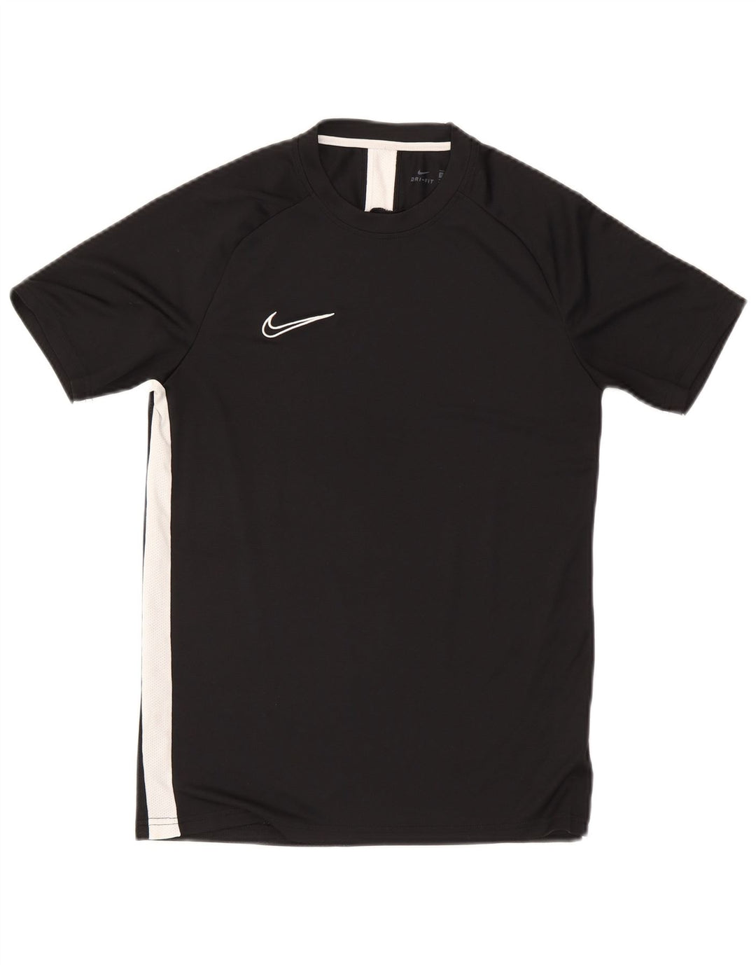 Nike Herren Dri Fit T-Shirt Top Mittelschwarzes Colourblock-Polyester