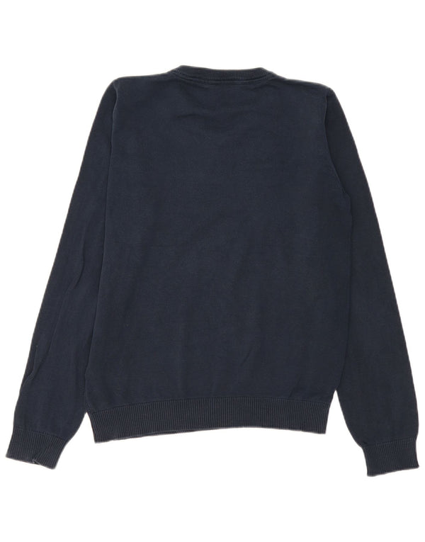 Marks & Spencer Jungen-Pullover mit V-Ausschnitt, 14–15 Jahre, marineblaue Baumwolle