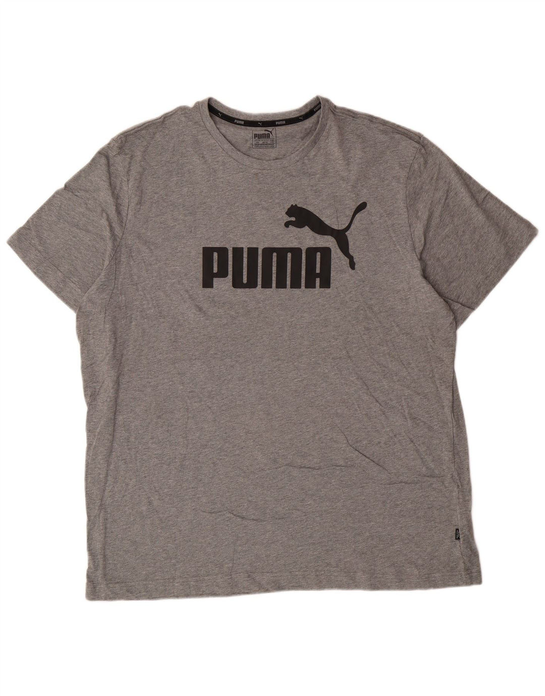 Puma Herren Grafik T-Shirt Top 2XL Grau Baumwolle