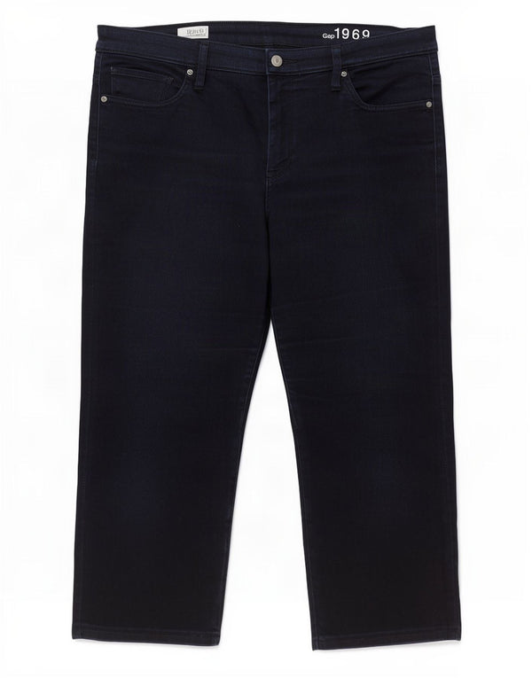 Gap Damen High Rise Straight Jeans W36 L26 Marineblaue Baumwolle