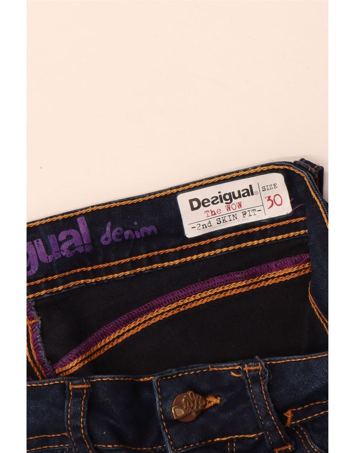 Desigual Damen Skinny Jeans W30 L34 Marineblau
