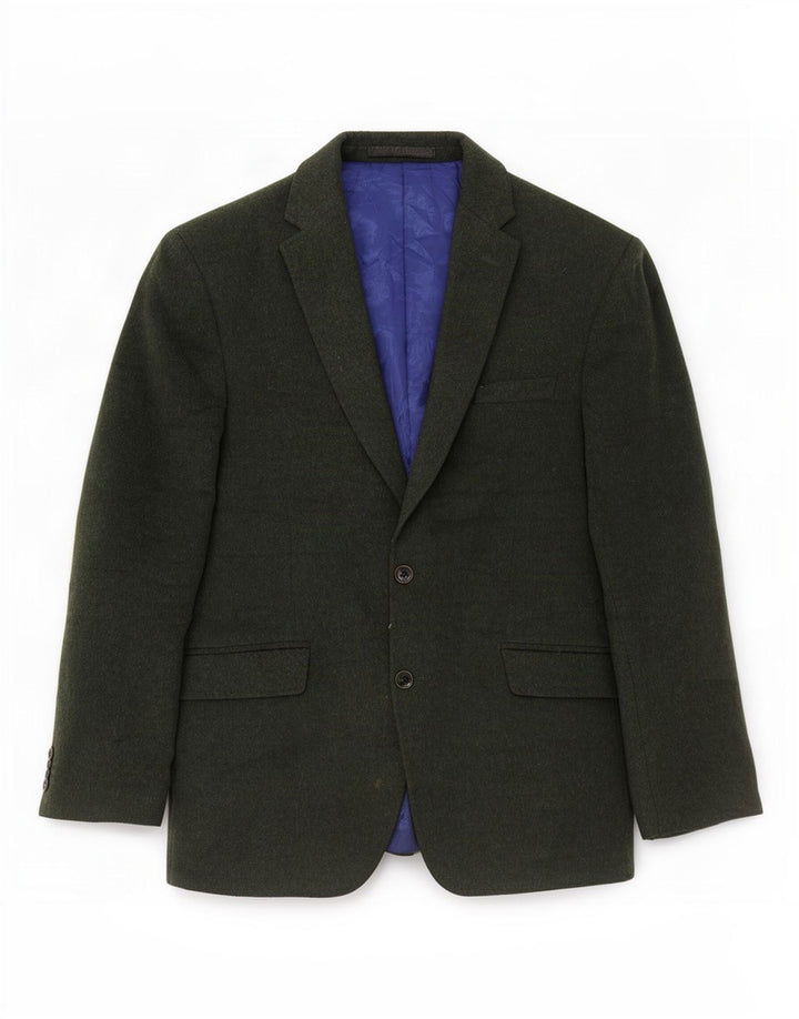 Marks & Spencer Herren-Blazer mit 2 Knöpfen, UK 42, große Khaki-Wolle