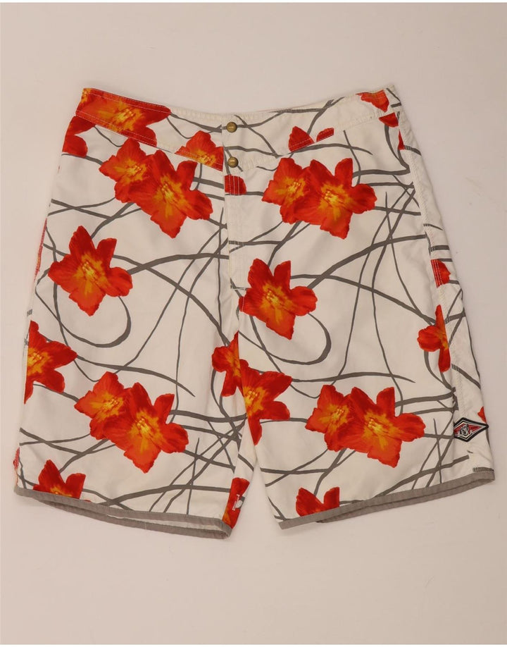 Bear Herren Wende-Badeshorts, Mittelweiß, Polyester