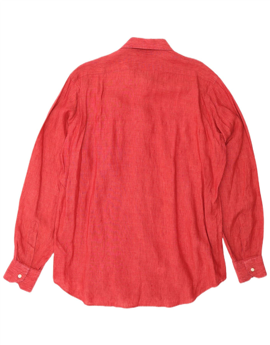 CAMICISSIMA Herren Slim Fit Hemd XL Rot Leinen