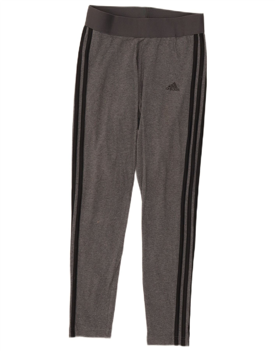 ADIDAS Damen Leggings UK 8/10 Small Graue Baumwolle