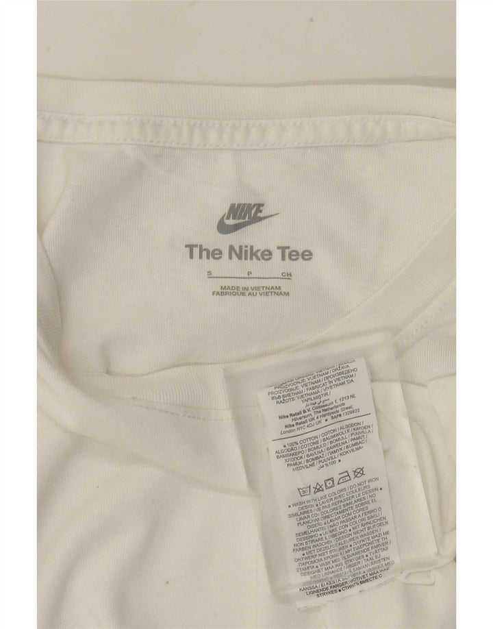 Nike Herren T-Shirt Top Small aus weißer Baumwolle