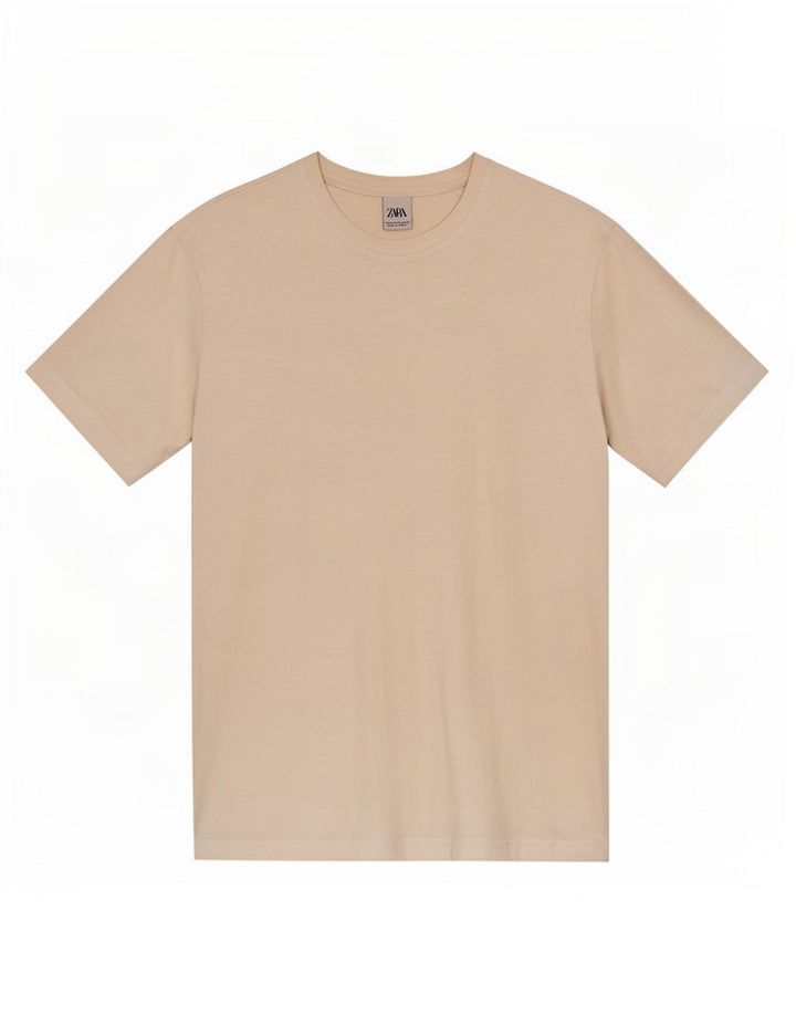 Zara Herren T-Shirt Top Mittelweiß