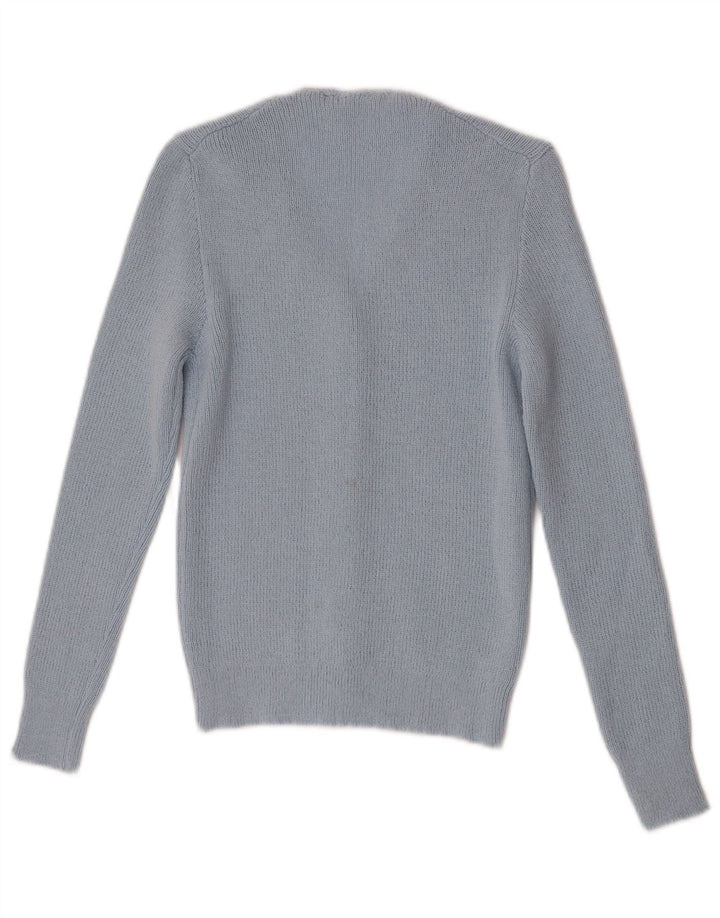 Vintage Damen Cardigan Pullover UK 4 XS Blau