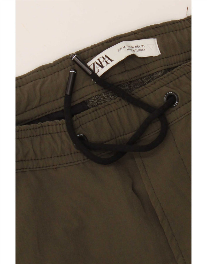 Zara Herren Cargo-Trainingshose, Jogginghose, Mittelkhaki
