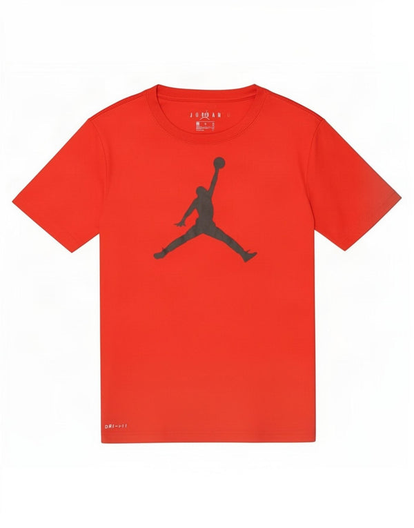 Jordan Dri Fit Grafik-T-Shirt für Jungen, 12–13 Jahre, groß, rotes Polyester