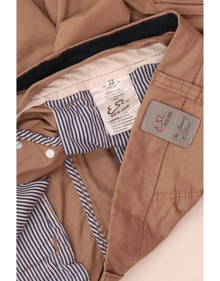 Yes Zee Herren Cargoshorts W33 Mittelbeige Baumwolle