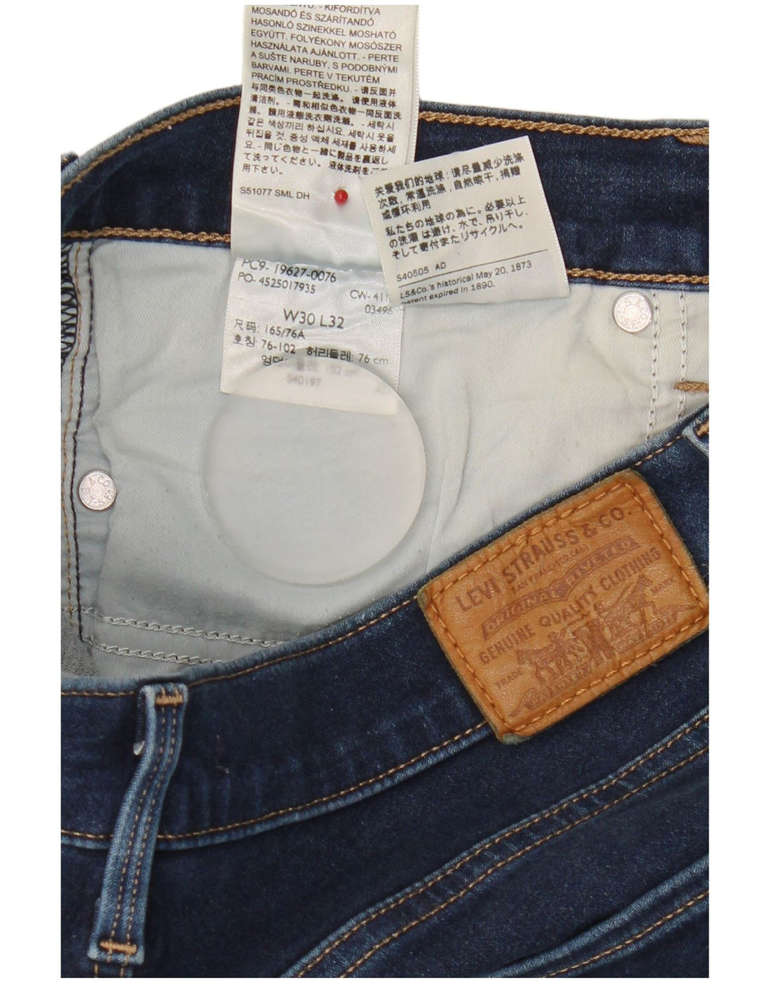 Levi's Damen Capri-Jeans W30 L21 Blaue Baumwolle