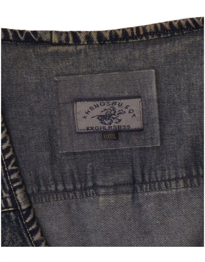 VINTAGE Herren Jeansweste UK 50 5XL Blau