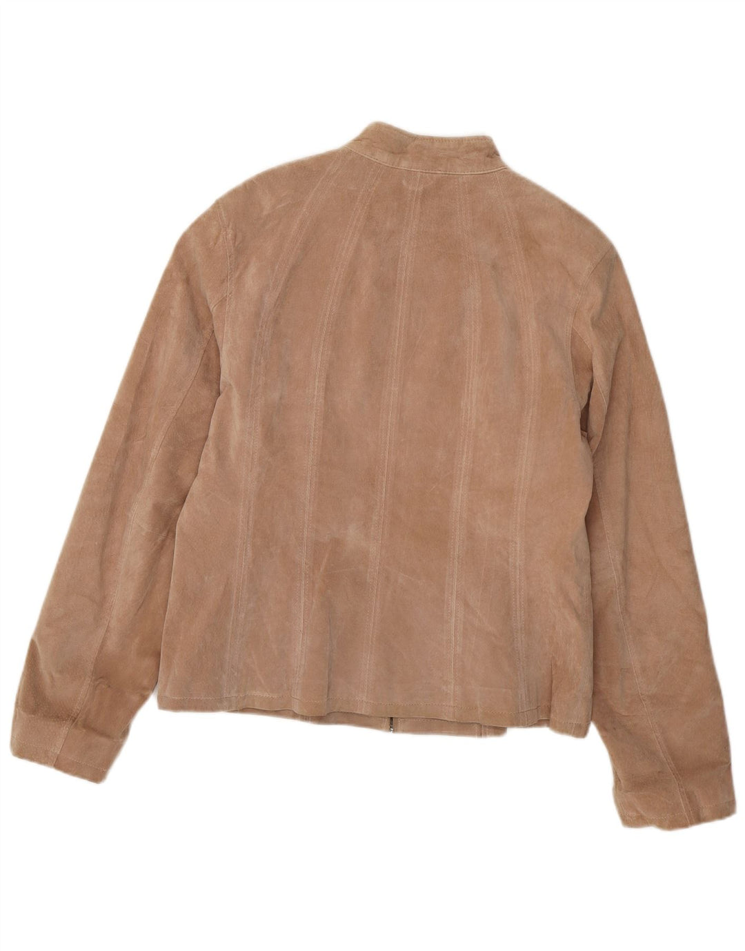 Zarro Damen Wildleder Bomberjacke IT 52 2XL Beige Leder