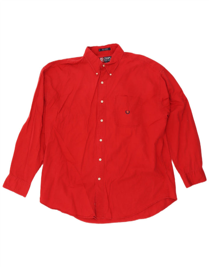 Chaps Ralph Lauren Herrenhemd XL, rote Baumwolle