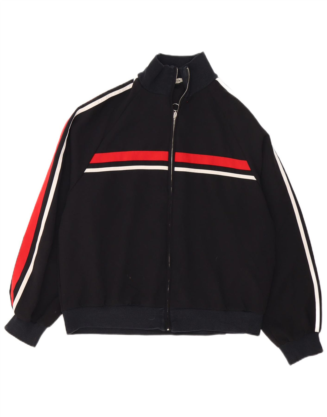 Zara Damen-Trainingsanzug-Top-Jacke, UK 16, Größe L, Schwarz, Colourblock-Polyester