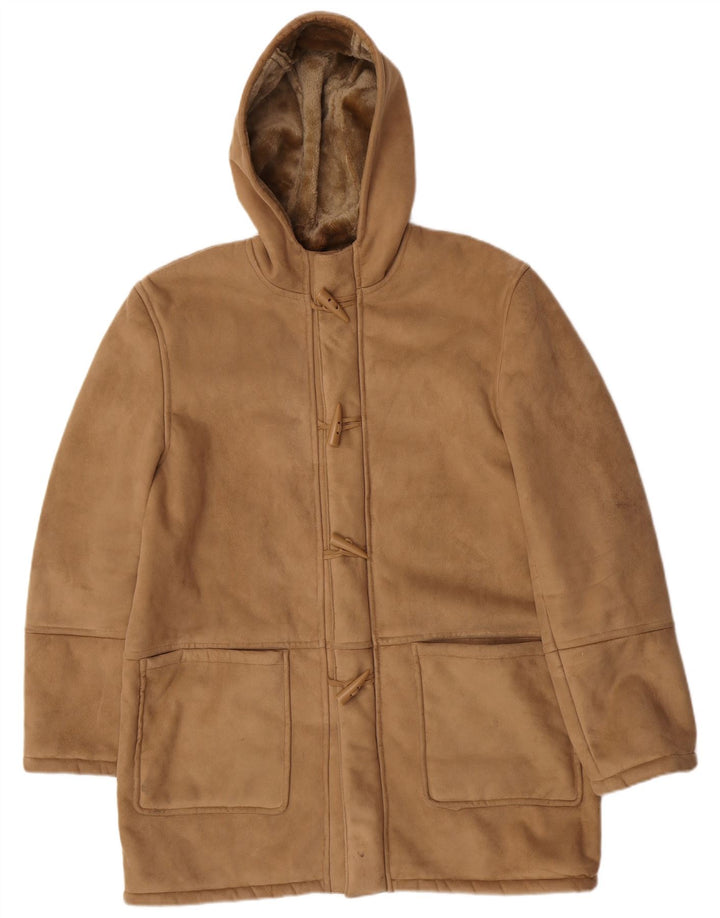 Conbipel Mens Studio Hooded Sherpa Jacket UK 38 Mittelbraunes Polyester