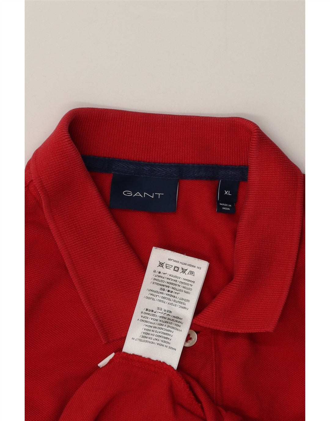 Gant Herren Poloshirt XL, rote Baumwolle