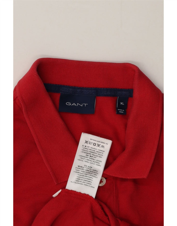 Gant Herren Poloshirt XL, rote Baumwolle