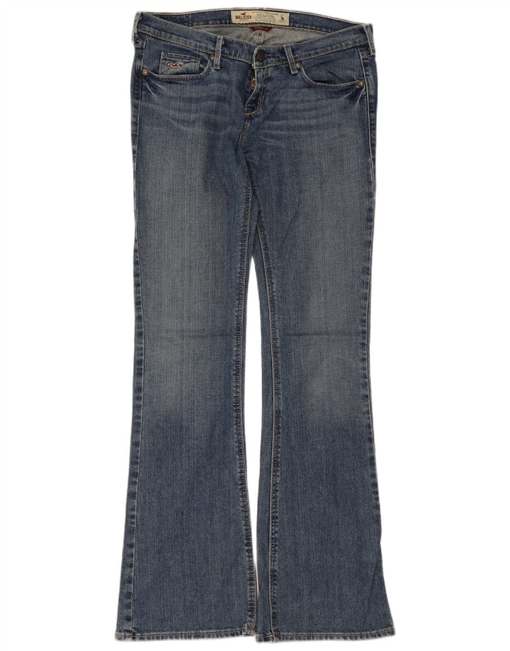 Hollister Damen Schlagjeans US 3 Small W30 L31 Blaue Baumwolle