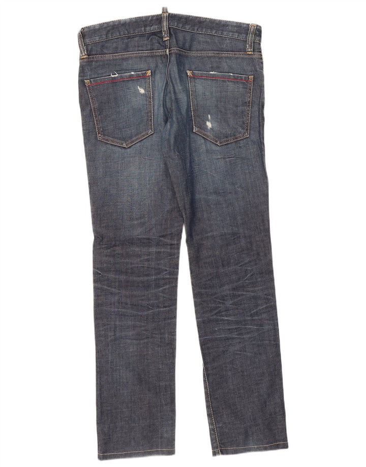 Dsquared2 Damen Slim Jeans IT 48 XL W36 L32 Marineblau Baumwolle
