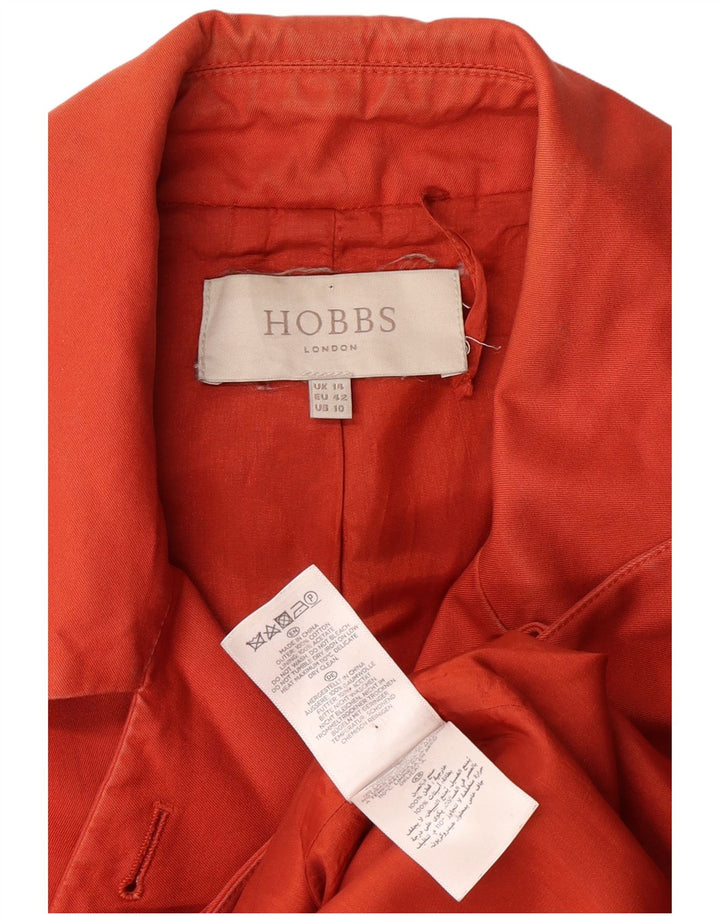 HOBBS Damen London Trenchcoat UK 14 Mittelorange Baumwolle